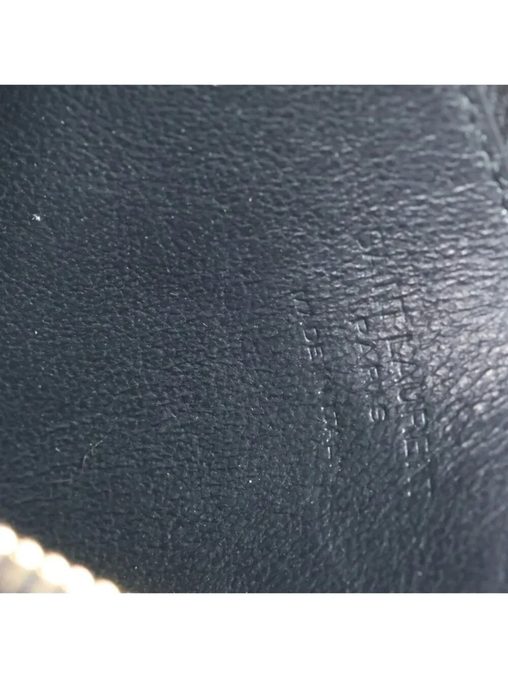 Saint Laurent Paris Embossed Leather Zip Fragment Case Black Coin Purse